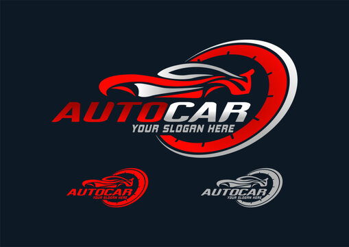 modern logo sports car silhouette logo automotive logo isolated on black background suitable for use in car showrooms, car dealerships