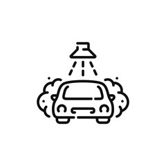 Car wash line icon isolated on white background