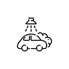 Car wash line icon isolated on white background