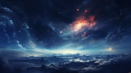 Starfield with nebula