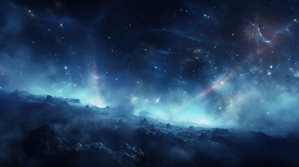 Fototapeta na wymiar Starfield with nebula