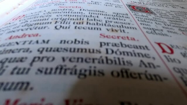 holy bible sacred book text prophecy God mystical close up words on open book