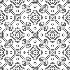 Abstract background with figures from lines. black and white pattern for web page, textures, card, poster, fabric, textile. Monochrome graphic repeating design.