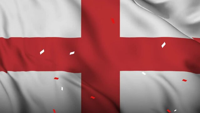 4k video England flag animation loop