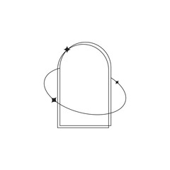Fototapeta premium Monoline Aesthetic Shape