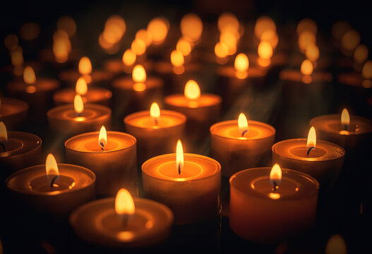 Lit candles, concept of remembering, spirituality, memories