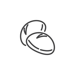 Bread rolls line icon