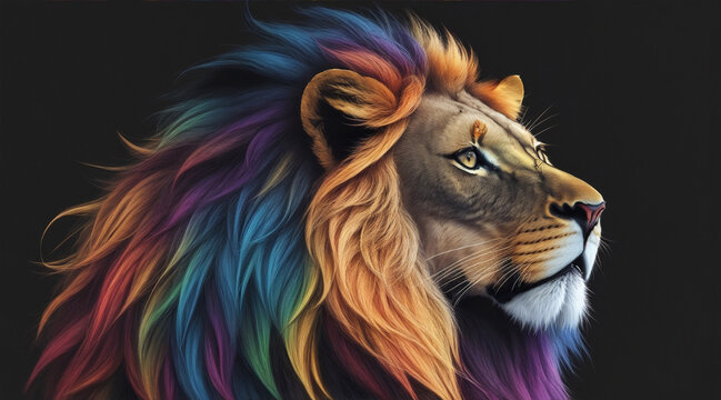 Imagens de Colorful Lion – Explore Fotografias do Stock, Vetores e