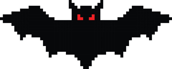 Bat pixel art vector image