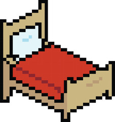 Obraz premium Bed Pixel art vector image