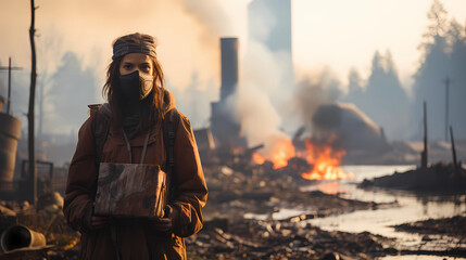 Obraz premium Green Vision: Leading Eco-Revival Amidst Global Challenges