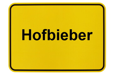Illustration eines Ortsschildes der Gemeinde Hofbieber in Hessen