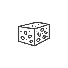 Sunflower halva line icon