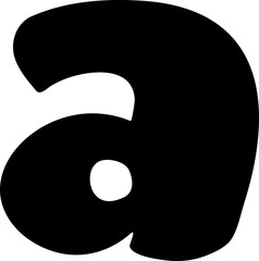 a lowercase alphabet solid letter display font.