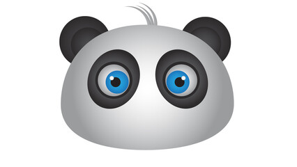Black and white cute panda abstract Illustration. Black and white cute panda abstract. Easy to use.