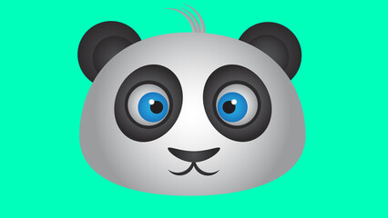 Black and white cute panda abstract Illustration. Black and white cute panda abstract. Easy to use.