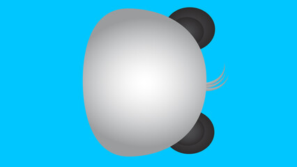 Black and white cute panda abstract Illustration. Black and white cute panda abstract. Easy to use.