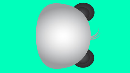 Black and white cute panda abstract Illustration. Black and white cute panda abstract. Easy to use.