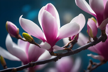 Pink and orange magnolia