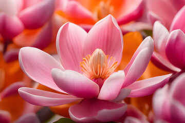 Pink and orange magnolia