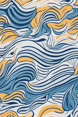 Fluid Elegance, Tracing the Abstract Waves Pattern