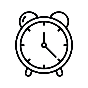 alarm clock sign symbol vector glyph color icon