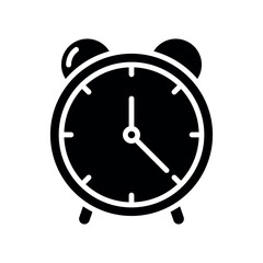 Fototapeta na wymiar alarm clock sign symbol vector glyph color icon