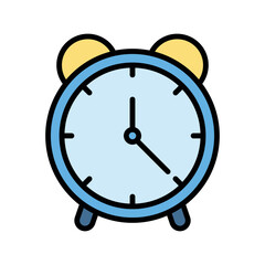 alarm clock sign symbol vector glyph color icon