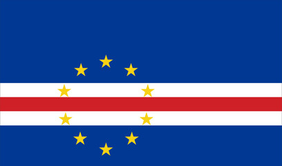 Cape Verde flag. Flag of Cape Verde