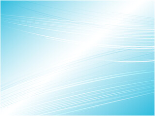 空を吹き抜ける風をイメージしたアブストラクト背景_ライトブルー