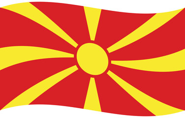 North Macedonia flag wave. North Macedonia flag