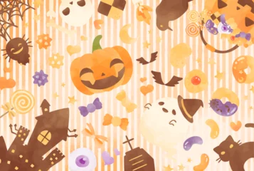 Tuinposter halloween pattern © mitarasi