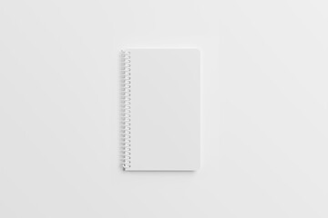 Coil bound book mockup. 3D rendering