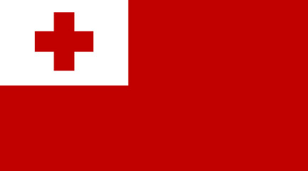 Tonga flag. Flag of Tonga