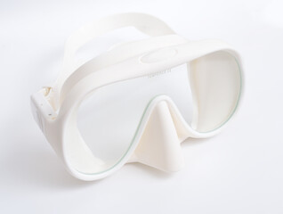 White diving or Snorkeling mask on white background