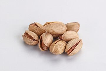 Salted tasty pistachio nuts heap