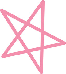 pink star on white