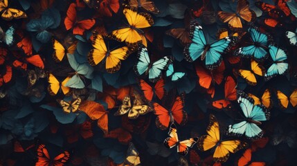 Beautiful background with colorful butterfly 