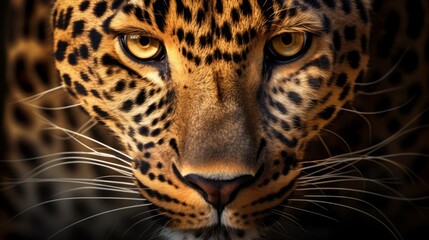 Fototapeta na wymiar Close up portrait of a leopard
