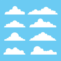 Vector flat clouds collection