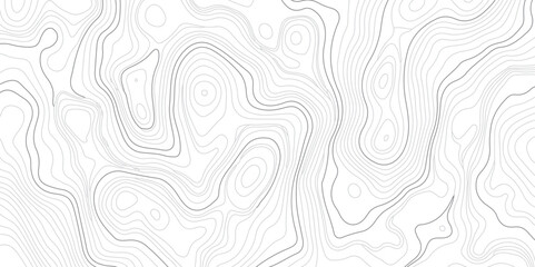 Abstract wavy topographic map contour, lines Pattern background. Wavy curve lines banner design. Topographic map and landscape terrain texture grid. Vector illustration.