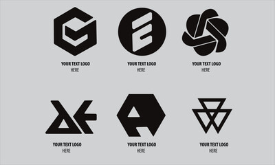 Minimalist logo collection, a collection of modern and creative branding ideas for business companies. simple logo, minimalist, abstract vector design, icon and favicon for brand identity