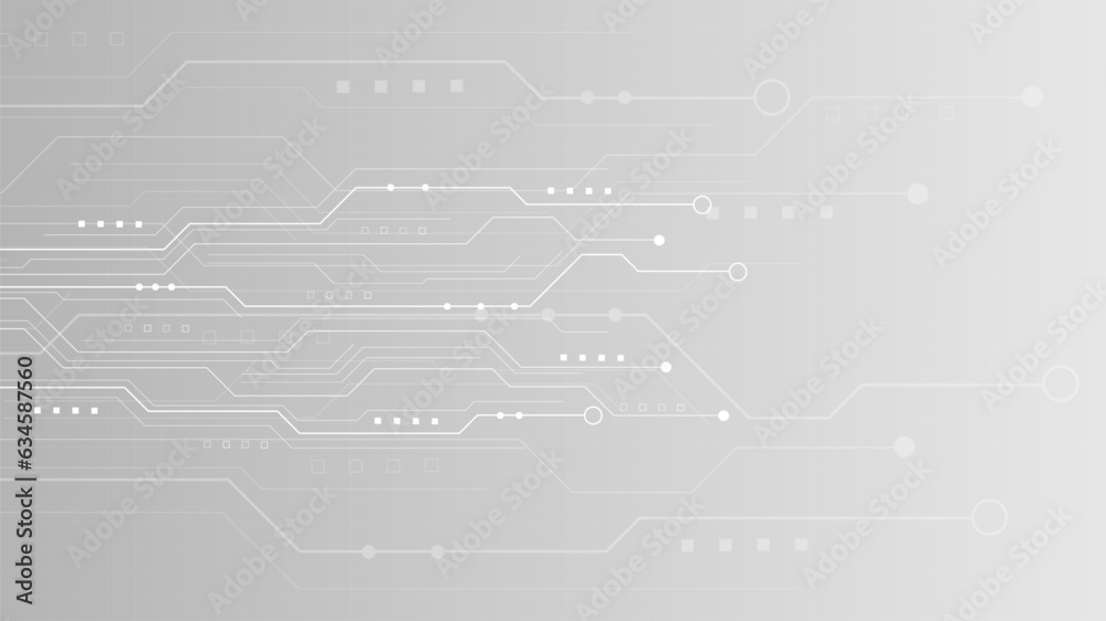 Wall mural technology background with hi-tech digital data