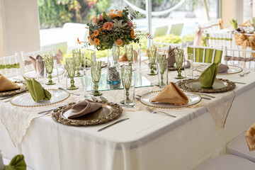 Decoración para mesa de evento