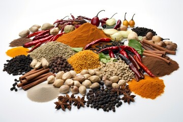 Assorted Spices Displayed Neatly