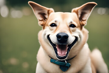 a happy puppy.Generative AI