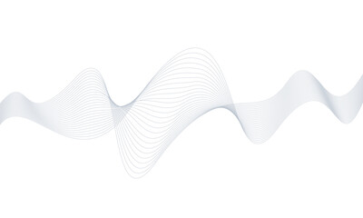 Abstract Wavy Twisted Lines Vector Transparent Background