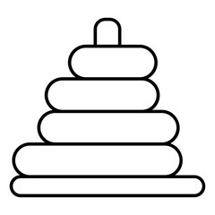 Ring Stack Toy Icon