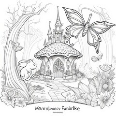 Dreamland Adventures: Kids Coloring Page with Magic