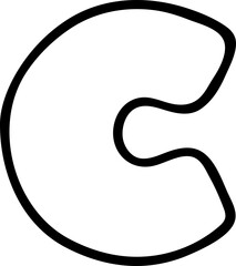 C capital alphabet line letter display font.